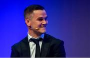 28 May 2019; Jonathan Sexton during the Leinster Rugby Champions of 2009 Gala Dinner, proudly supported by Bank of Ireland. The Gala Dinner was held in celebration of Leinster Rugby’s first ever Heineken Cup triumph in 2009 when they beat Leicester Tigers 16-19 in the Final in Murrayfield. The squad and coaches from 2009, were celebrated at a Gala Dinner at the RDS, proudly supported by Bank of Ireland and in association with Diageo, InterContinental Dublin and Off The Ball.com. Photo by Ramsey Cardy/Sportsfile