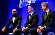 28 May 2019; Isa Nacewa, left, Jonathan Sexton, centre, and Leo Cullen during the Leinster Rugby Champions of 2009 Gala Dinner, proudly supported by Bank of Ireland. The Gala Dinner was held in celebration of Leinster Rugby’s first ever Heineken Cup triumph in 2009 when they beat Leicester Tigers 16-19 in the Final in Murrayfield. The squad and coaches from 2009, were celebrated at a Gala Dinner at the RDS, proudly supported by Bank of Ireland and in association with Diageo, InterContinental Dublin and Off The Ball.com. Photo by Ramsey Cardy/Sportsfile
