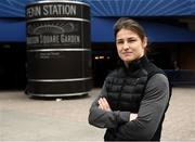 29 May 2019; Katie Taylor poses for a portrait following a press conference at Madison Square Garden ahead of her IBO, WBA, WBC & WBO unification bout with Delfine Persoon in New York, USA. Photo by Stephen McCarthy/Sportsfile