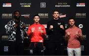 29 May 2019; British boxers, from left, Joshua Buatsi, Josh Kelly, Callum Smith and Tommy Coyle pose during a press conference at Madison Square Garden ahead of their bouts in New York, USA. Photo by Stephen McCarthy/Sportsfile