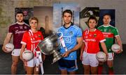 30 May 2019; In attendance at SuperValu GAA Sponsorship Launch 2019 at D-Light Studios in Dublin are, from left, Damien Comer of Galway, Valerie Mulcahy of Cork, Bernard Brogan of Dublin, Doireann O’Sullivan of Cork and Andy Moran of Mayo with the Sam Maguire Cup. SuperValu today launched their 10th year as sponsor of the GAA Football All-Ireland Senior Championship. Joined by their GAA ambassadors Bernard Brogan, Andy Moran, Damien Comer, Doireann O’Sullivan and Valerie Mulcahy – SuperValu revealed that they will contribute over €2.6 million to the GAA and GAA Clubs across the country, this year. Throughout their 10-years as GAA sponsor, SuperValu has contributed over €18 million to aid the development of our national sport. Photo by Sam Barnes/Sportsfile