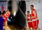 30 May 2019; Team Ireland boxer Dean Gardiner prepares for competition at the European Games in Minsk at the Sport Ireland Institute in Abbotstown, Dublin. Photo by David Fitzgerald/Sportsfile