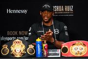 30 May 2019; Anthony Joshua during a press conference, at the Beacon Theater on Broadway, ahead of his World Heavyweight title fight with Andy Ruiz Jr, on Saturday night at Madison Square Garden, in New York, USA. Photo by Stephen McCarthy/Sportsfile
