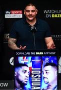 30 May 2019; Andy Ruiz Jr during a press conference, at the Beacon Theater on Broadway, ahead of his World Heavyweight title fight with Anthony Joshua, on Saturday night at Madison Square Garden, in New York, USA. Photo by Stephen McCarthy/Sportsfile