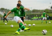 30 May 2019; Callum O'Dowda of Republic of Ireland warms up infront of Republic of Ireland assistant coach Robbie Keane prior to the Friendly match between Republic of Ireland and Republic of Ireland U21's at the FAI National Training Centre in Dublin. Photo by Harry Murphy/Sportsfile