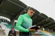 9 May 2019; Jimmy Corcoran of Republic of Ireland prior to the 2019 UEFA European Under-17 Championships Group A match between Belgium and Republic of Ireland at Tallaght Stadium in Dublin. Photo by Stephen McCarthy/Sportsfile