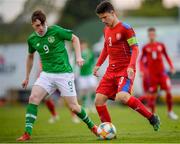 6 May 2019; Jan Hellebrand of Czech Republic and Conor Carty of Republic of Ireland during the 2019 UEFA European Under-17 Championships Group A match between Republic of Ireland and Czech Republic at the Regional Sports Centre in Waterford. Photo by Stephen McCarthy/Sportsfile