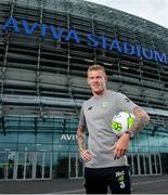 29 May 2019; Republic of Ireland International James McClean at the Aviva Soccer Sisters Dream Camp in Aviva Stadium. Over 100 girls were given the opportunity to play on the same pitch as their international heroes. This year’s Aviva Soccer Sisters saw a 107% increase on last year’s figures, with 7,322 girls participating in this year’s Easter festival throughout the country. See aviva.ie/soccersisters or check out #SafeToDream on social media for further details. Photo by David Fitzgerald/Sportsfile