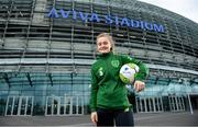 29 May 2019; Republic of Ireland International Izzy Atkinson at the Aviva Soccer Sisters Dream Camp in Aviva Stadium. Over 100 girls were given the opportunity to play on the same pitch as their international heroes. This year’s Aviva Soccer Sisters saw a 107% increase on last year’s figures, with 7,322 girls participating in this year’s Easter festival throughout the country. See aviva.ie/soccersisters or check out #SafeToDream on social media for further details. Photo by David Fitzgerald/Sportsfile