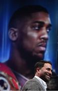 31 May 2019; Promoter Eddie Hearn on stage prior to boxers weighing in at Madison Square Garden in New York, USA. Photo by Stephen McCarthy/Sportsfile