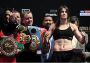 31 May 2019; Katie Taylor weighs in at Madison Square Garden prior to her Undisputed Female World Lightweight Championship fight with Delfine Persoon in New York, USA. Photo by Stephen McCarthy/Sportsfile