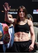 31 May 2019; Katie Taylor weighs in at Madison Square Garden prior to her Undisputed Female World Lightweight Championship fight with Delfine Persoon in New York, USA. Photo by Stephen McCarthy/Sportsfile