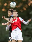 31 May 2019; Gearoid Morrissey of Cork City in action against Cian Coleman of St Patrick's Athletic during the SSE Airtricity League Premier Division match between St Patrick's Athletic and Cork City at Richmond Park in Dublin. Photo by Michael P Ryan/Sportsfile