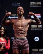 31 May 2019; Austin Williams weighs in at Madison Square Garden prior to his middleweight bout with Quadeer Jenkins in New York, USA. Photo by Stephen McCarthy/Sportsfile