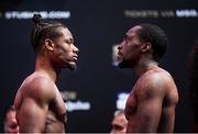 31 May 2019; Austin Williams and Quadeer Jenkins after weighing in at Madison Square Garden prior to their middleweight bout in New York, USA. Photo by Stephen McCarthy/Sportsfile