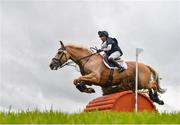 1 June 2019; The Dumb Blonde, with Louise Harwood up, during the CCI3* cross country event at the Tattersalls International Horse Trials & Country Fair 2019 in Ratoath, Co. Meath. Photo by Ramsey Cardy/Sportsfile