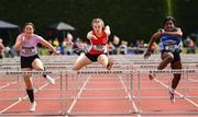 1 June 2019; Niamh Moohan of Abbey Vocational School, Co. Donegal, on her way to winning the Inter Girls 80m Hurdles event during the Irish Life Health All-Ireland Schools Track and Field Championships in Tullamore, Co Offaly. Photo by Sam Barnes/Sportsfile