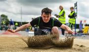 1 June 2019; Aeron Doherty of St Columba's  Stranorlar, Co. Donegal, competing in the Senior Boys Long Jump during the Irish Life Health All-Ireland Schools Track and Field Championships in Tullamore, Co Offaly. Photo by Sam Barnes/Sportsfile