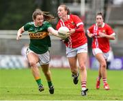 1 June 2019; Aishling Hutchings of Cork in action against Anna Galvin of Kerry during the TG4 Munster Ladies Football Senior Championship match between Cork and Kerry at Páirc Ui Rinn in Cork. Photo by Matt Browne/Sportsfile