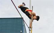 1 June 2019; Conor Callinan of Col an Chroi Naofa, Co. Cork, on his way to winning the Junior Boys Pole Vault event during the Irish Life Health All-Ireland Schools Track and Field Championships in Tullamore, Co Offaly. Photo by Sam Barnes/Sportsfile