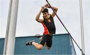 1 June 2019; Conor Callinan of Col an Chroi Naofa, Co. Cork, on his way to winning the Junior Boys Pole Vault event during the Irish Life Health All-Ireland Schools Track and Field Championships in Tullamore, Co Offaly. Photo by Sam Barnes/Sportsfile