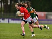1 June 2019; Eimear Kiely of Cork in action against Sarah Houlihan of Kerry during the TG4 Munster Ladies Football Senior Championship match between Cork and Kerry at Páirc Ui Rinn in Cork. Photo by Matt Browne/Sportsfile