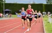 1 June 2019; Matteo Mary of St. Declans, Co. Waterford, on his way to winning the Inter Boys 1500m event during the Irish Life Health All-Ireland Schools Track and Field Championships in Tullamore, Co Offaly. Photo by Sam Barnes/Sportsfile