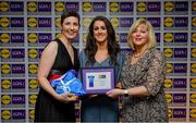 31 May 2019; The 2019 Teams of the Lidl Ladies National Football League awards were presented at Croke Park on Friday, May 31. The best players from the four divisions in the Lidl National Football Leagues were selected by the LGFA’s All Star committee. Joanne Doonan of Fermanagh is pictured receiving her Division 4 award from Marie Hickey, Ladies Gaelic Football Association President, and Sian Gray, Head of Marketing, Lidl Ireland. Photo by David Fitzgerald/Sportsfile