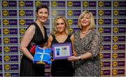 31 May 2019; The 2019 Teams of the Lidl Ladies National Football League awards were presented at Croke Park on Friday, May 31. The best players from the four divisions in the Lidl National Football Leagues were selected by the LGFA’s All Star committee. Mairead Moore of Longford is pictured receiving her Division 3 award from Marie Hickey, Ladies Gaelic Football Association President, and Sian Gray, Head of Marketing, Lidl Ireland. Photo by David Fitzgerald/Sportsfile