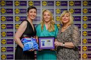 31 May 2019; The 2019 Teams of the Lidl Ladies National Football League awards were presented at Croke Park on Friday, May 31. The best players from the four divisions in the Lidl National Football Leagues were selected by the LGFA’s All Star committee. Maria Delahunty of Waterford is pictured receiving her Division 2 award from Marie Hickey, Ladies Gaelic Football Association President, and Sian Gray, Head of Marketing, Lidl Ireland. Photo by David Fitzgerald/Sportsfile