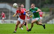 1 June 2019; Brian Hurley of Cork in action against Sean O'Dea of Limerick during the Munster GAA Football Senior Championship semi-final match between Cork and Limerick at Páirc Ui Rinn in Cork. Photo by Matt Browne/Sportsfile