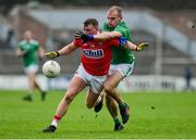 1 June 2019; Brian Hurley of Cork in action against Sean O'Dea of Limerick during the Munster GAA Football Senior Championship semi-final match between Cork and Limerick at Páirc Ui Rinn in Cork. Photo by Matt Browne/Sportsfile