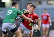 1 June 2019; Ronan O'Toole of Cork in action against Tommie Childs and Peter Nash of Limerick during the Munster GAA Football Senior Championship semi-final match between Cork and Limerick at Páirc Ui Rinn in Cork. Photo by Matt Browne/Sportsfile