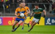 1 June 2019; Gary Brennan of Clare in action against Michéal Burns of Kerry during the Munster GAA Football Senior Championship semi-final match between Clare and Kerry at Cusack Park in Ennis, Co Clare. Photo by Diarmuid Greene/Sportsfile