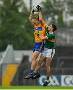 1 June 2019; Gary Brennan of Clare in action against Adrian Spillane of Kerry during the Munster GAA Football Senior Championship semi-final match between Clare and Kerry at Cusack Park in Ennis, Co Clare. Photo by Diarmuid Greene/Sportsfile