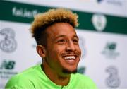 2 June 2019; Callum Robinson during a Republic of Ireland Press Conference at the FAI National Training Centre in Abbotstown, Dublin. Photo by Harry Murphy/Sportsfile
