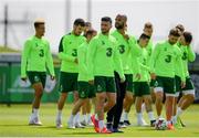 2 June 2019; Shane Long looks on with team-mates during a Republic of Ireland Training Session at the FAI National Training Centre in Abbotstown, Dublin. Photo by Harry Murphy/Sportsfile
