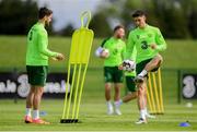 2 June 2019; Callum O'Dowda, right, and Robbie Brady during a Republic of Ireland Training Session at the FAI National Training Centre in Abbotstown, Dublin. Photo by Harry Murphy/Sportsfile