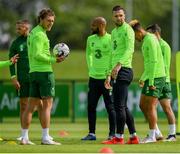 2 June 2019; Shane Duffy, right, and Jeff Hendrick during a Republic of Ireland Training Session at the FAI National Training Centre in Abbotstown, Dublin. Photo by Harry Murphy/Sportsfile