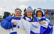 2 June 2019; Waterford supporters Aoife, left, Shelly, centre, and Bridget Phelan ahead of Munster GAA Hurling Senior Championship Round 3 match between Waterford and Limerick at Walsh Park in Waterford. Photo by Ramsey Cardy/Sportsfile