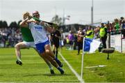 2 June 2019; Maurice Shanahan of Waterford is tackled by Richie English of Limerick during the Munster GAA Hurling Senior Championship Round 3 match between Waterford and Limerick at Walsh Park in Waterford. Photo by Ramsey Cardy/Sportsfile
