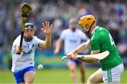 2 June 2019; Richie English of Limerick in action against Mikey Kearney of Waterford during the Munster GAA Hurling Senior Championship Round 3 match between Waterford and Limerick at Walsh Park in Waterford. Photo by Ramsey Cardy/Sportsfile
