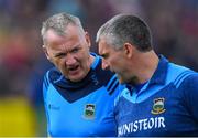 2 June 2019; Tipperary coach Eamon O'Shea, left, and manager Liam Sheedy before the Munster GAA Hurling Senior Championship Round 3 match between Clare and Tipperary at Cusack Park in Ennis, Co Clare. Photo by Piaras Ó Mídheach/Sportsfile