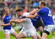 2 June 2019; Fergal Conway of Kildare in action against Michael Quinn and Barry O'Farrell of Longford during Leinster GAA Football Senior Championship Quarter-Final Replay match between Longford and Kildare at Bord na Mona O'Connor Park in Tulamore, Offaly. Photo by Matt Browne/Sportsfile
