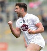 2 June 2019; Ben McCormack of Kildare celebrates after scoring a point against Longford during Leinster GAA Football Senior Championship Quarter-Final Replay match between Longford and Kildare at Bord na Mona O'Connor Park in Tulamore, Offaly. Photo by Matt Browne/Sportsfile