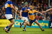2 June 2019; Noel McGrath of Tipperary in action against Colm Galvin of Clare during the Munster GAA Hurling Senior Championship Round 3 match between Clare and Tipperary at Cusack Park in Ennis, Co.Clare. Photo by Diarmuid Greene/Sportsfile