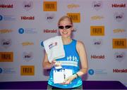 2 June 2019; Sinead Kane from Le Cheile A.C., Kildare,  winner of the 2019 Vhi Women’s Mini Marathon, Visually Impaired Category, following the 2019 Vhi Women’s Mini Marathon. 30,000 women from all over the country took to the streets of Dublin to run, walk and jog the 10km route, raising much needed funds for hundreds of charities around the country. www.vhiwomensminimarathon.ie. Photo by Eóin Noonan/Sportsfile