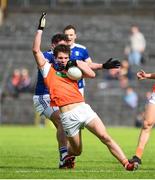 2 June 2019; Jarleth Óg Burns of Armagh in action against Niall Murray of Cavan during the Ulster GAA Football Senior Championship Semi-Final match between Cavan and Armagh at St Tiernach's Park in Clones, Monaghan. Photo by Oliver McVeigh/Sportsfile