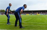 2 June 2019; Tipperary manager Liam Sheedy, right, and Tommy Dunne, selector, during the Munster GAA Hurling Senior Championship Round 3 match between Clare and Tipperary at Cusack Park in Ennis, Co Clare. Photo by Piaras Ó Mídheach/Sportsfile