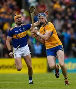 2 June 2019; David Fitzgerald of Clare in action against Séamus Callanan of Tipperary during the Munster GAA Hurling Senior Championship Round 3 match between Clare and Tipperary at Cusack Park in Ennis, Co. Clare. Photo by Diarmuid Greene/Sportsfile